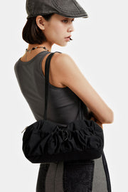 Shirring String Shoulder Bag