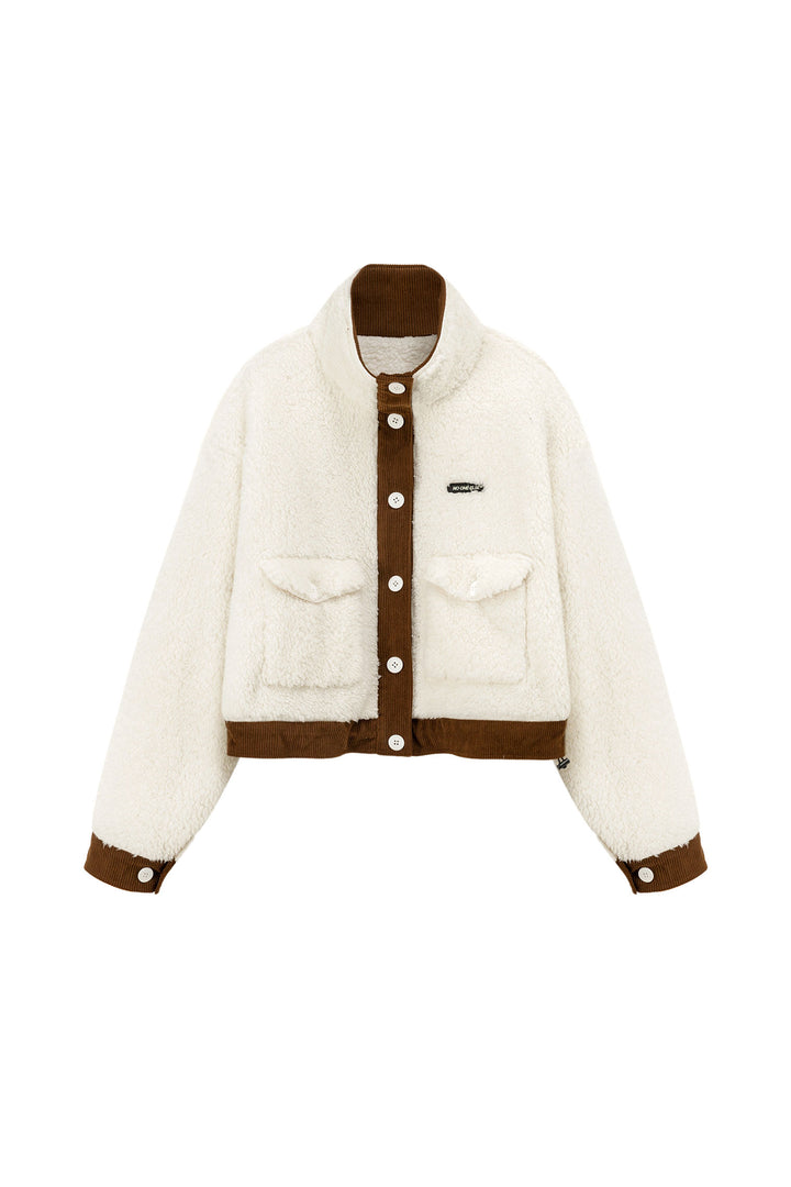 Color Combination Fleece Jacket