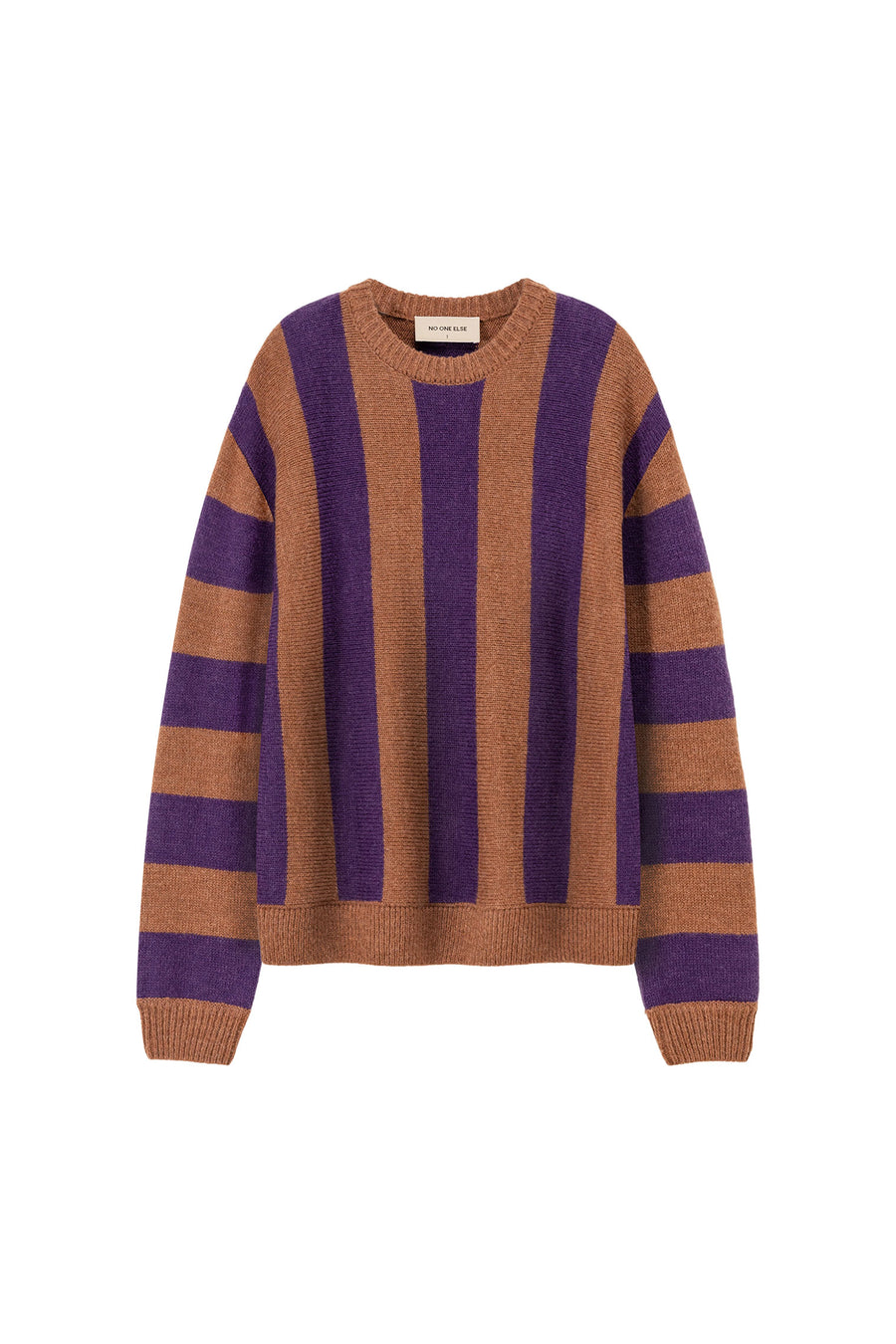 CHUU Vintage Color Scheme Stripe Knit Sweater
