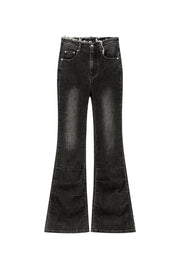 High Waist Semi Bootcut Jeans