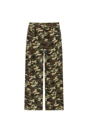 Camouflage Cargo Wide Pants