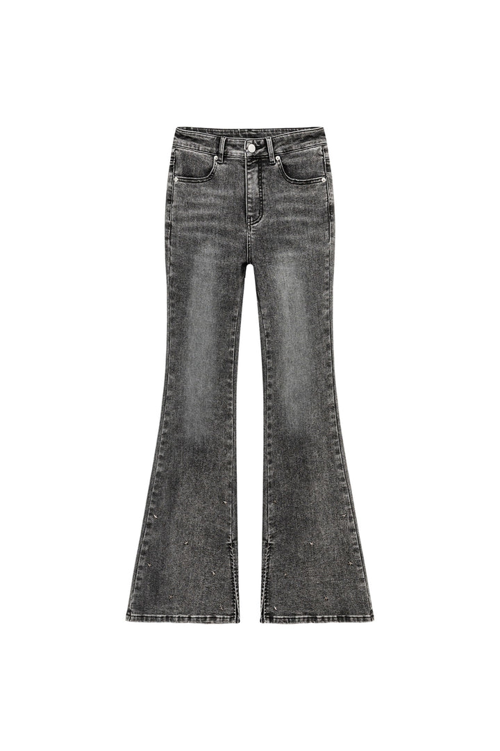 Washed Bootcut Denim Jeans