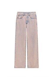 Color Washed Wide Jeans