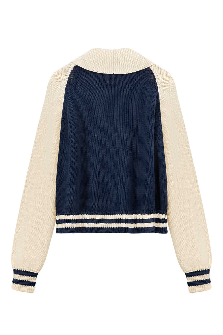 CHUU Color Combination Knit Zip-Up