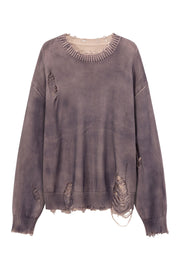 Loose Fit Knit Distressed Sweater