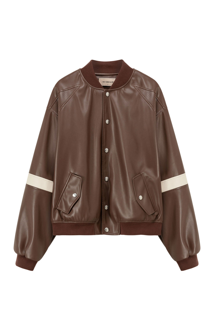 Color Varsity Leather Jacket