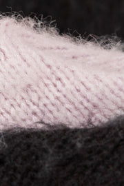 V-Neck Color Stripe Knit Sweater
