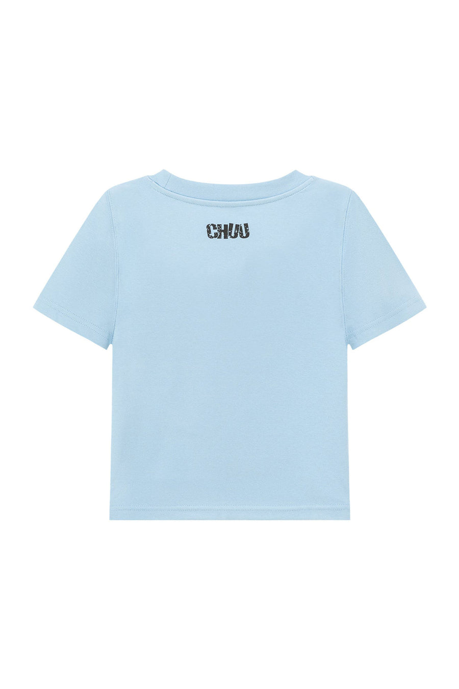 CHUU Basic Star Cut Out Short Sleeve Cropped T-Shirt