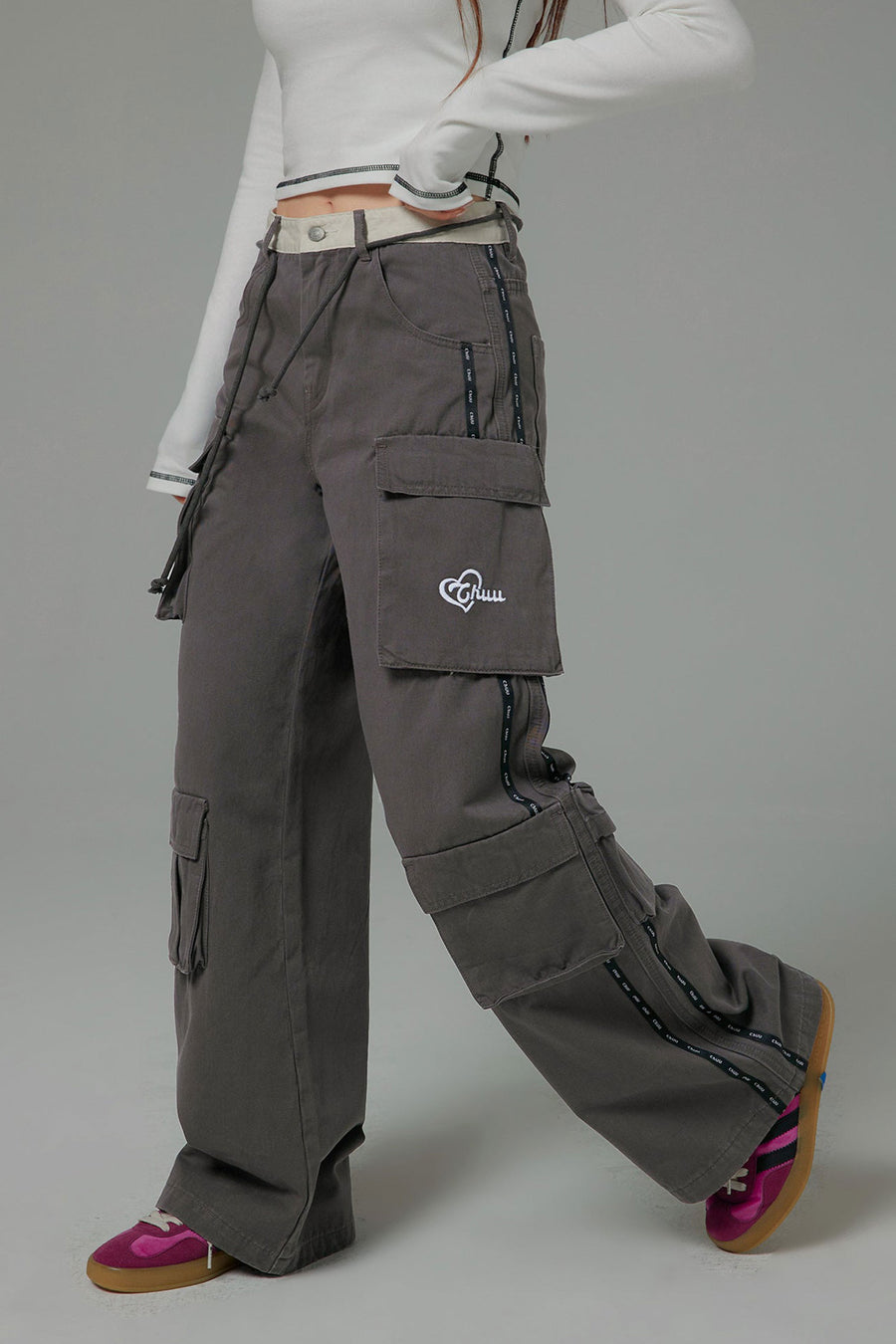 CHUU String Belted Cargo Pants