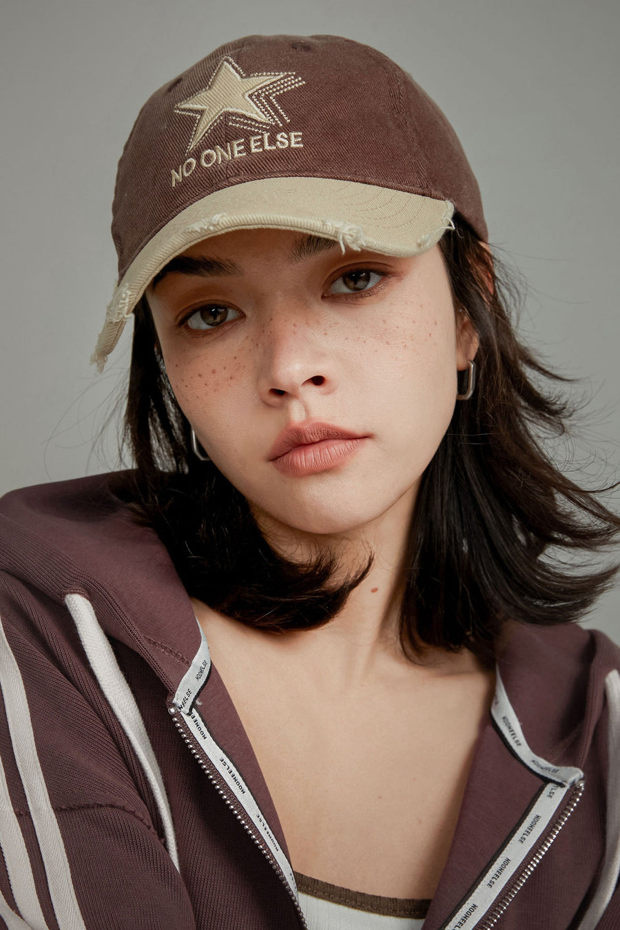 CHUU Star Embroidered Color Ball Cap