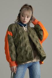 Loose Fit Quilting Padded Jacket