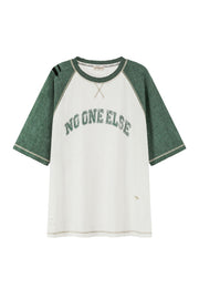 Noe Basic Two Toned Raglan Color T-Shirt