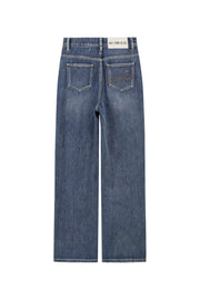 Two-Toned Wide Denim Jeans