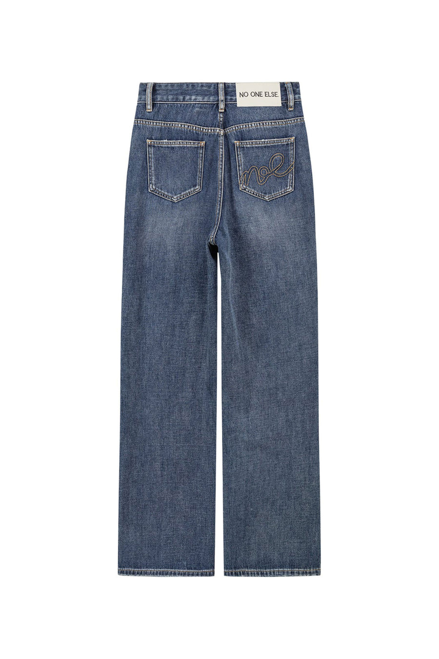 CHUU Two-Toned Wide Denim Jeans