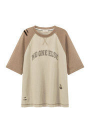 Noe Basic Two Toned Raglan Color T-Shirt