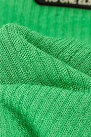 V-Neck Distressed Crop Knit Top
