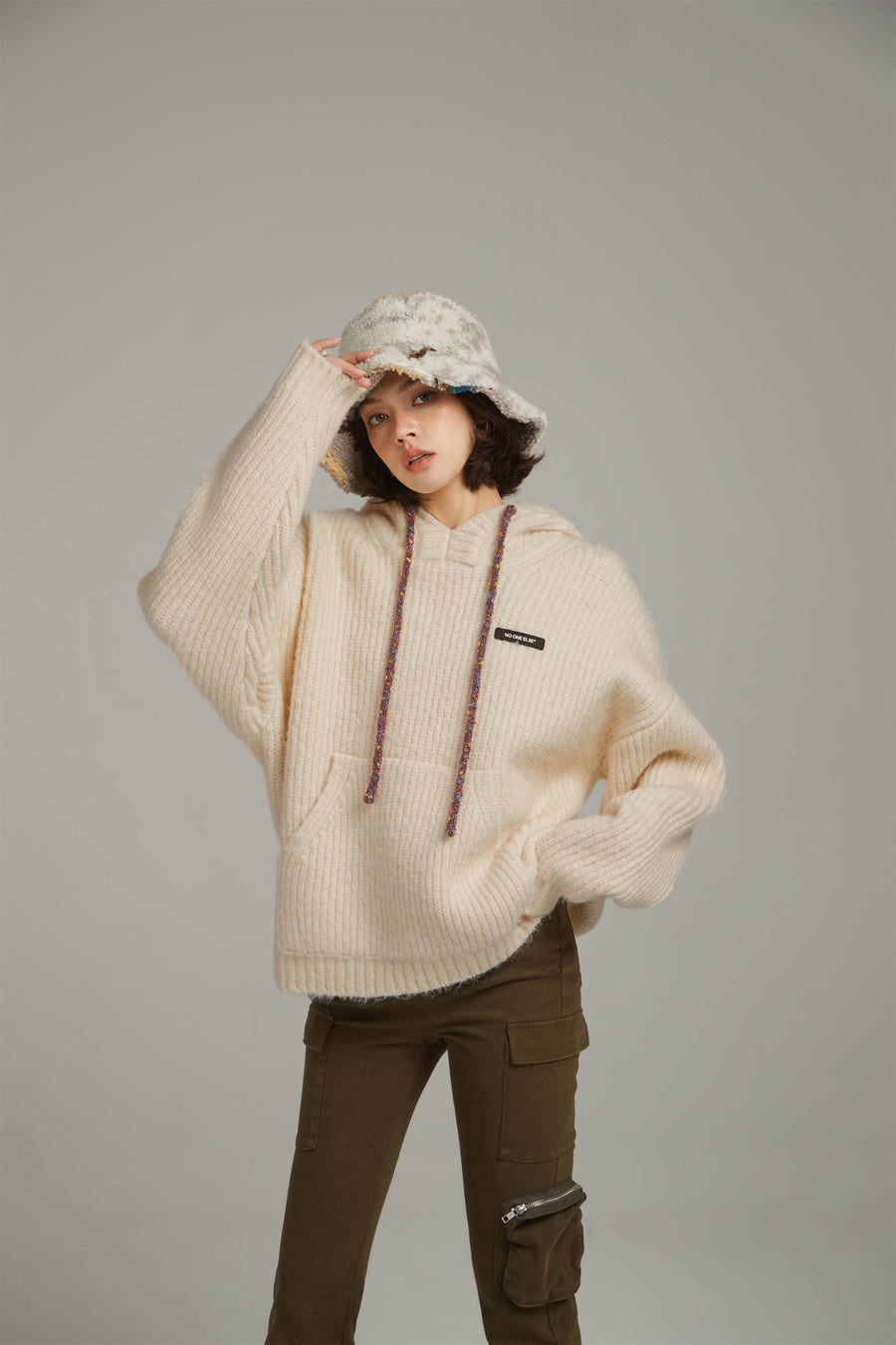 CHUU Daily Loose Fit Knit Hoodie
