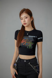 Size Doesnt Matter Beach Day Cropped T-Shirt