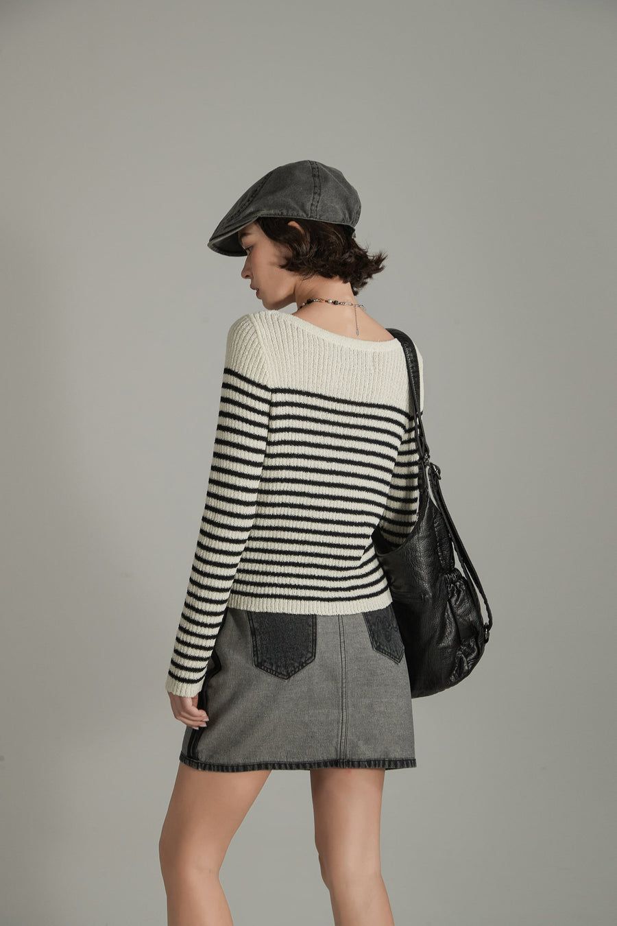 Simple Stripe Knit Sweater