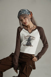 Goblin Core Raglan Long Sleeve T-Shirt
