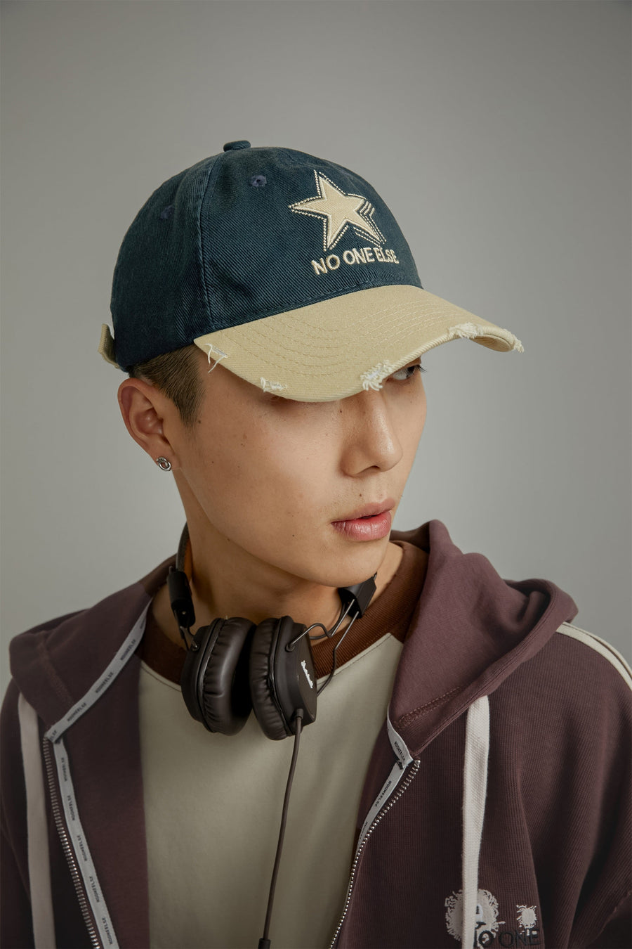 CHUU Star Embroidered Color Ball Cap