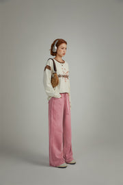 Simple Wide Casual String Pants