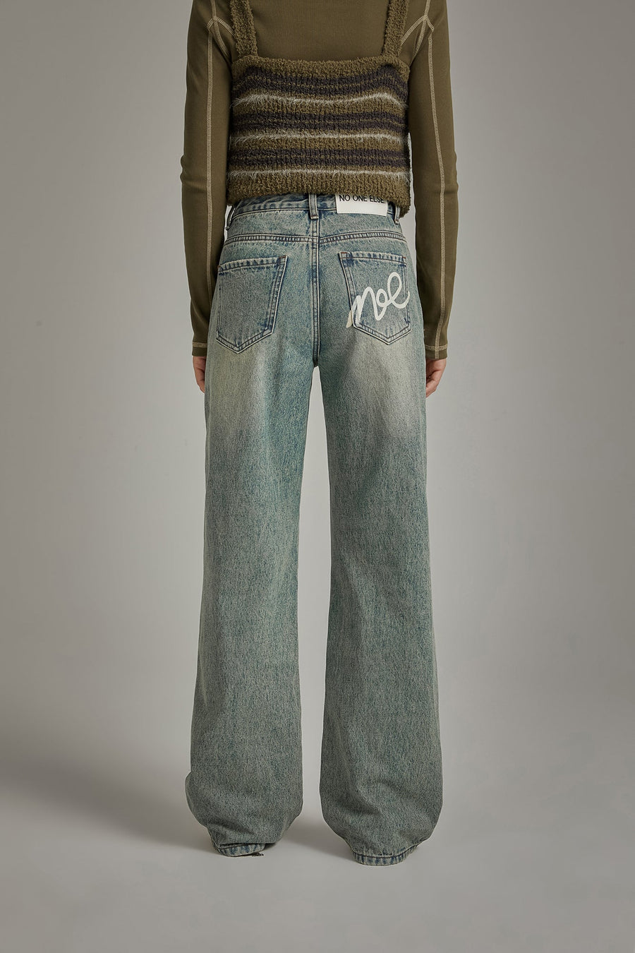 Basic Washed Wide Denim Jeans