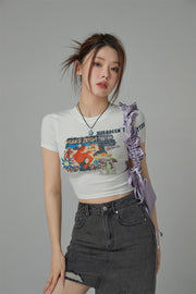 Size Doesnt Matter Beach Day Cropped T-Shirt