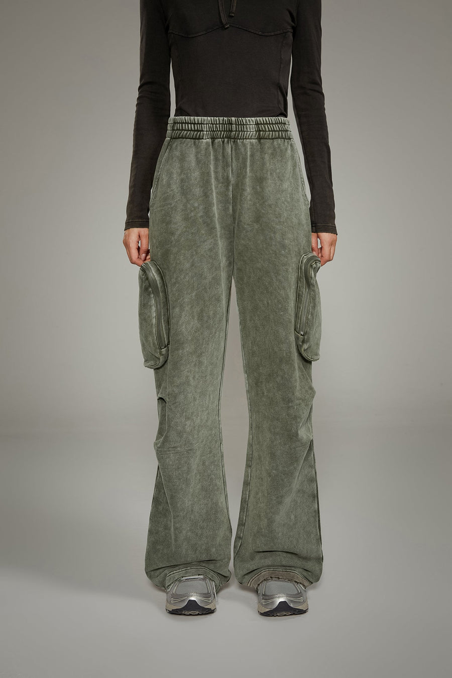 Pocket Wide Casual Pants