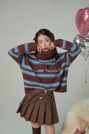 Loving You Two-Ways Stripe Knit Sweater