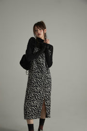 Faux Angora Zebra Cami Dress