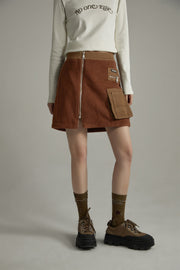 Pocket Fleece Mini Skirt