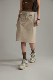 A-Line Belt Mini Skirt