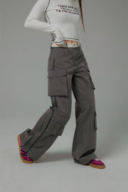 String Belted Cargo Pants