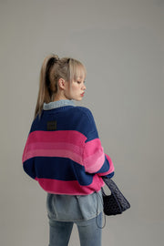 Striped Loose Fit Knit Sweater