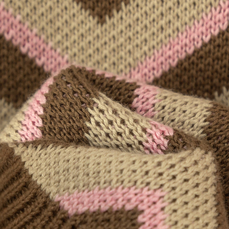 CHUU Zig Zag Colored Stripe Knit Sweater
