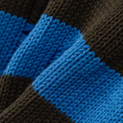 Distressed Stripe Crop Knit Top