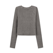 Simple Ruched Slim Long Sleeve T-Shirt