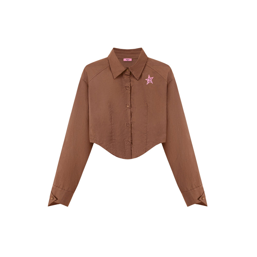 CHUU Drivers License Colored Cropped Shirt